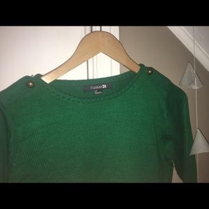 Forever21 GREEN CROPPED KNIT SWEATER🎗